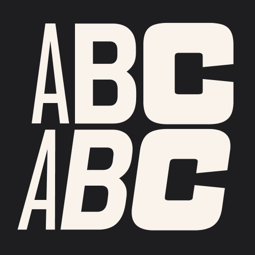 Thumbnail of the typeface Citywide, depicting the letters ABC twice